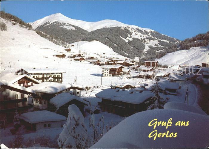 Gerlos Winter Ortsansicht Sportplatz