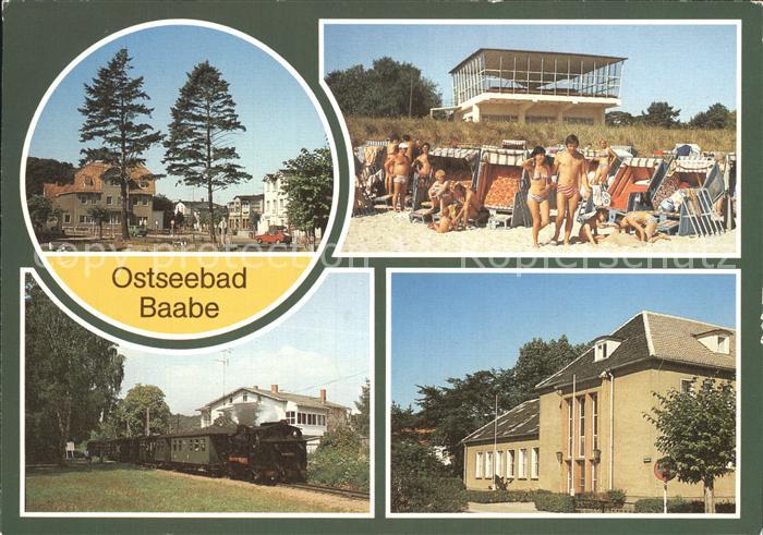 Baabe Ostseebad Ruegen Strand Dampflok Inselparadies