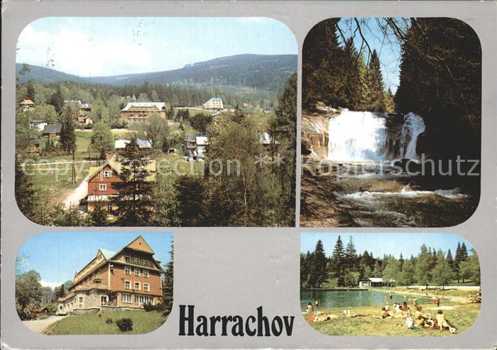 Harrachov Harrachsdorf Tschechien Schwimmbad Ortsansicht