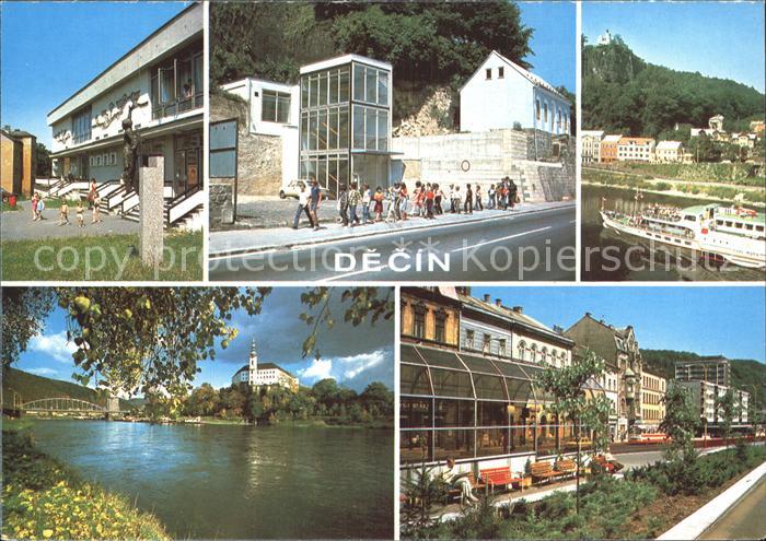Decin Boehmen Restaurant Schloss Schiff Leninplatz
