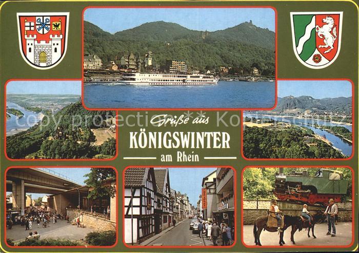 Koenigswinter Lok Reiter Schiff Rhein