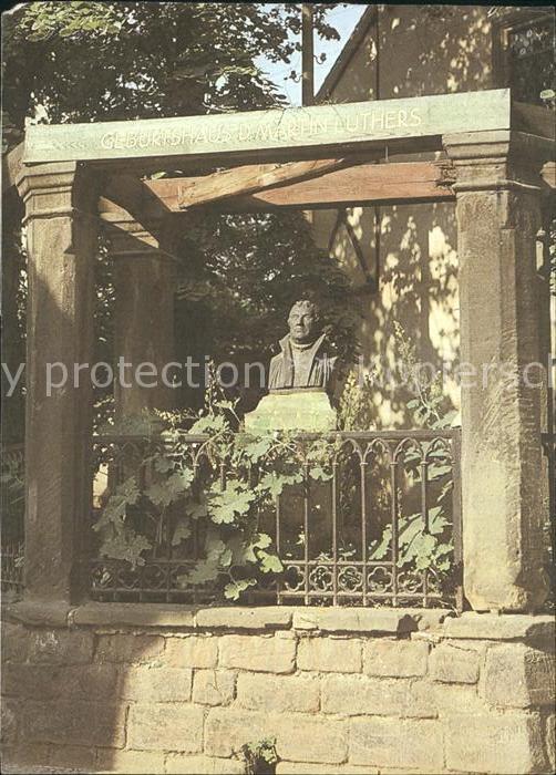 Eisleben Lutherbueste Geburtshaus