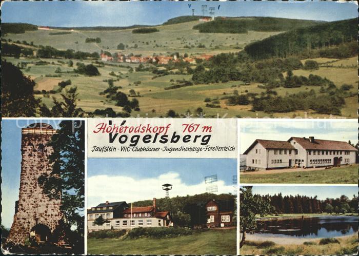 Vogelsberg Hessen Hoherodskopf Taufstein VHC Clubhaeuser Forellenteich