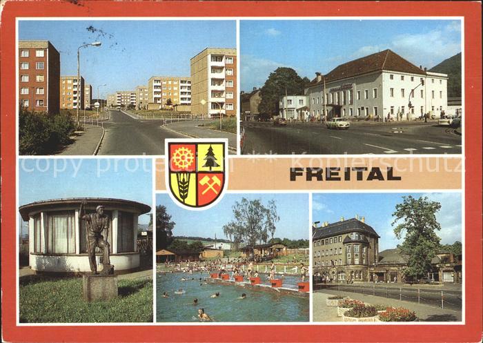 Freital Klubhaus Edelstahlwerker Glueckaufbad Stahlwerkerdenkmal