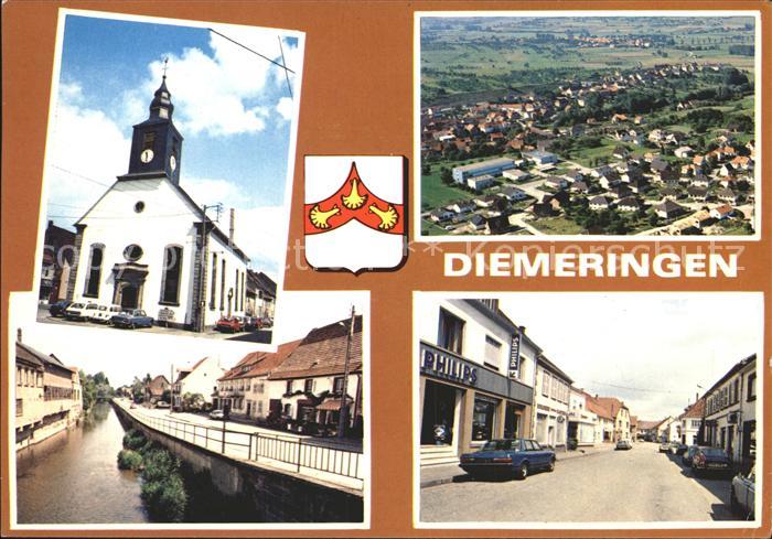 Diemeringen Elsass Kirche Ortsansicht Luftbild
