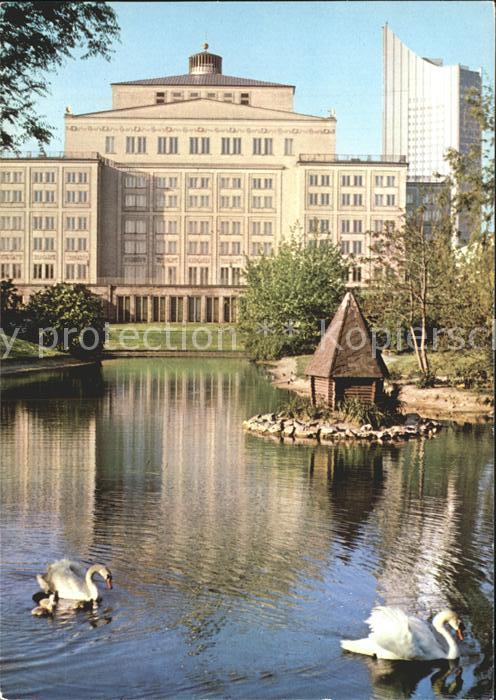 LEIPZIG Sachsen Messestadt Schwanenteich Oper