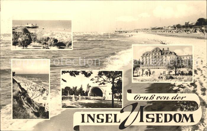 Usedom Mecklenburg-Vorpommern Strand Konzertbuehne Seebruecke