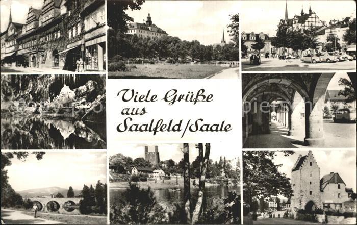 Saalfeld Saale Bruecke Tor Strassenansicht