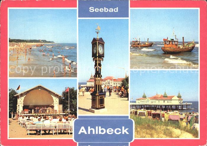 Ahlbeck Ostseebad Seebruecke Strand Konzertpavillon