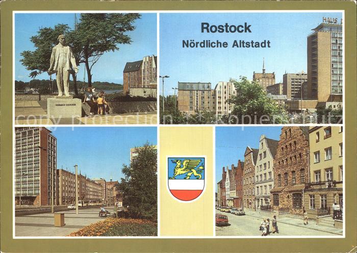 ROSTOCK  CITY Hermann-Duncker-Platz Lange Strasse Wokrenterstrasse