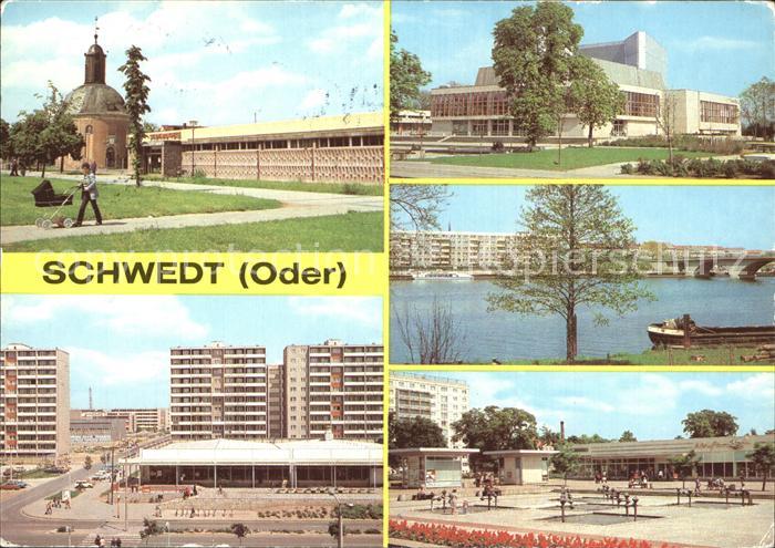 Schwedt Franzoesische Kirche Stadtapotheke Kaufhalle Friedrich-Engels-Strasse