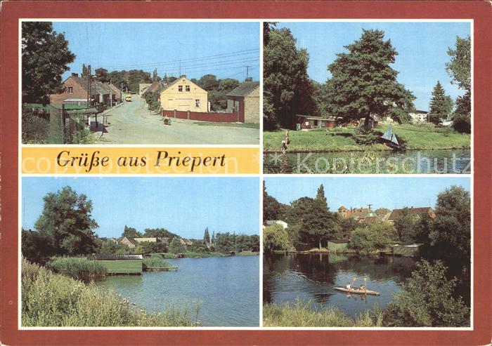 Priepert Strasen Dorfstrasse Kanal See