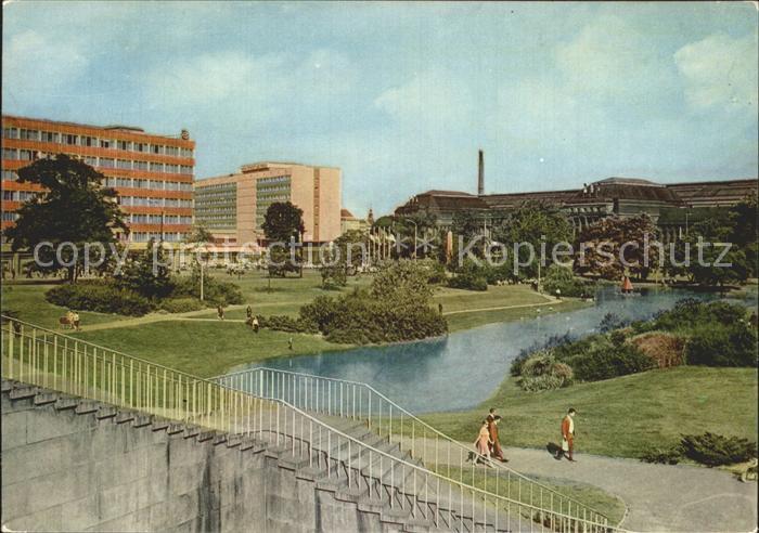LEIPZIG Sachsen Schwanenteich Hauptbahnhof Interhotel Stadt Leipzig