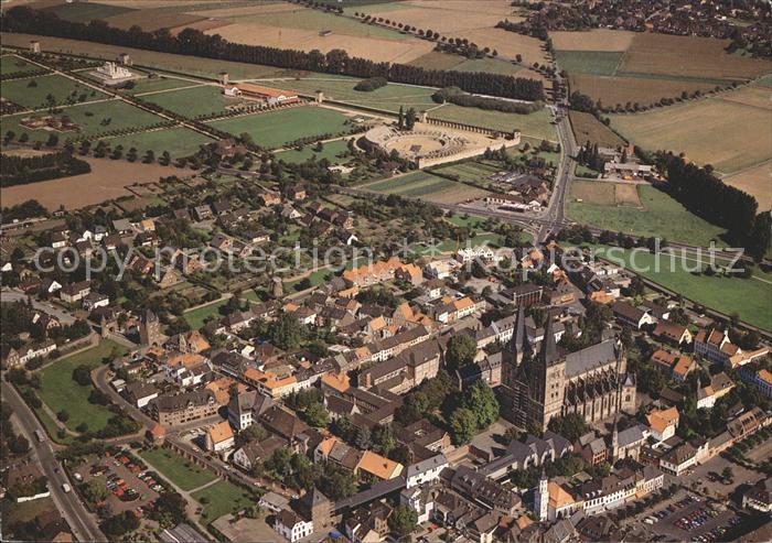 Xanten Fliegeraufnahme Stiftsfreiheit Dom