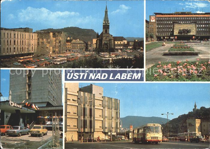 Usti nad Labem Autobusove nadrazi Krajsky narodni vybor Interhotel Bohemia