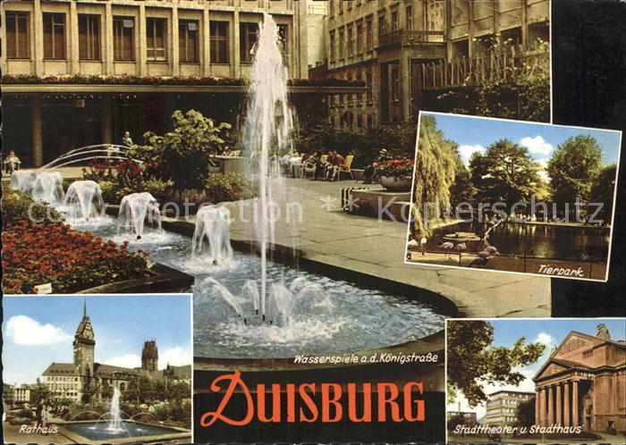 Duisburg Ruhr Wasserspiele Koenigstrasse Rathaus Theater