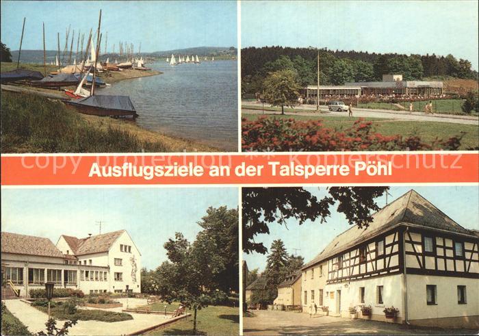 Poehl Vogtland Talsperre Bootsliegeplatz Regatta Betriebsferienheim des VEB Ster