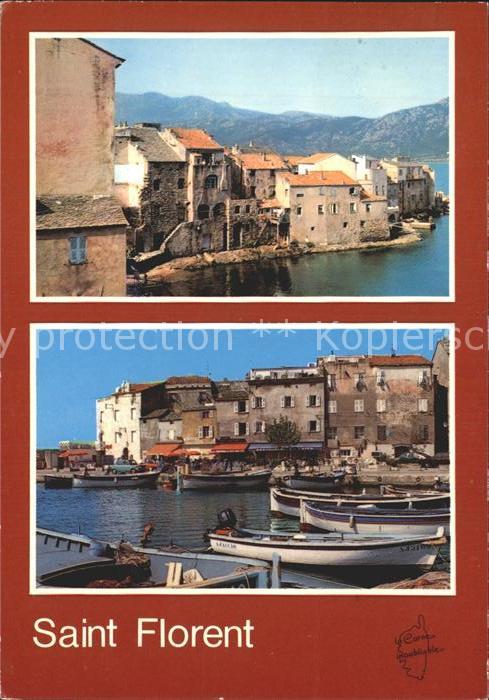 Saint-Florent Haute-Corse Vieilles maisons en bord de mer le port