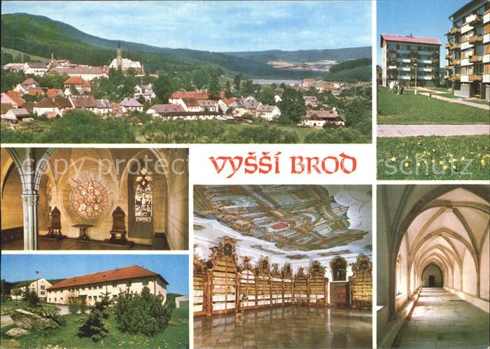 Vyssi Brod Teilansicht Kirche Und Kircheninneres