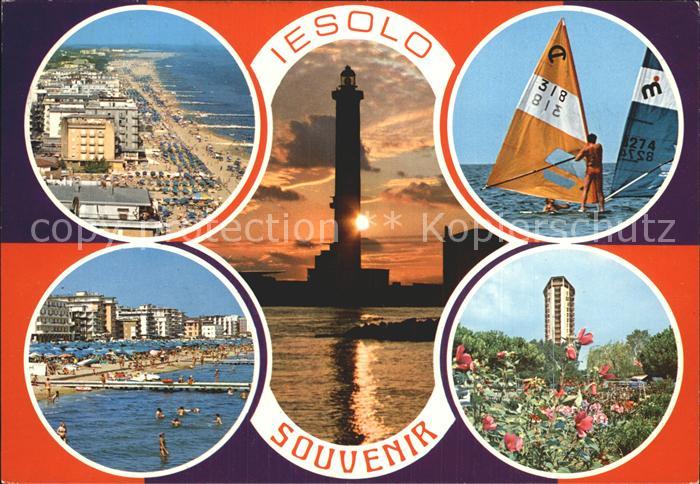 Jesolo Leuchtturm Strand Segelboot