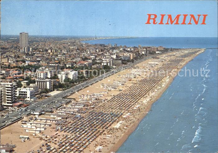 Rimini Strand Fliegeraufnahme