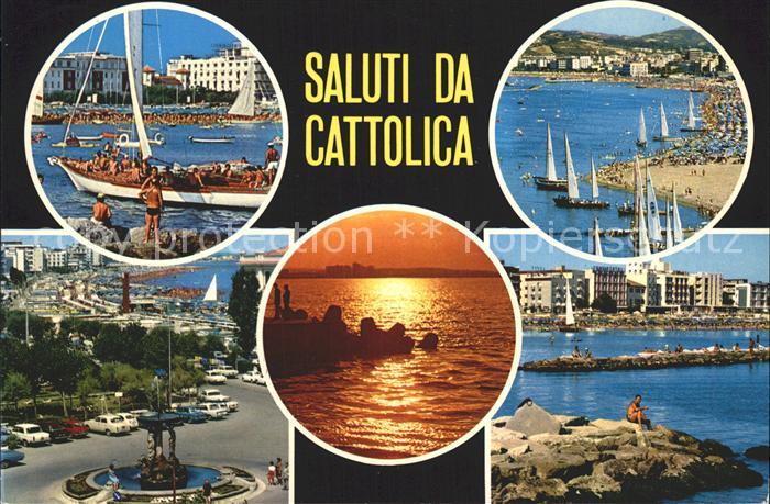 Cattolica Rimini Hotel Strand Segelschiff