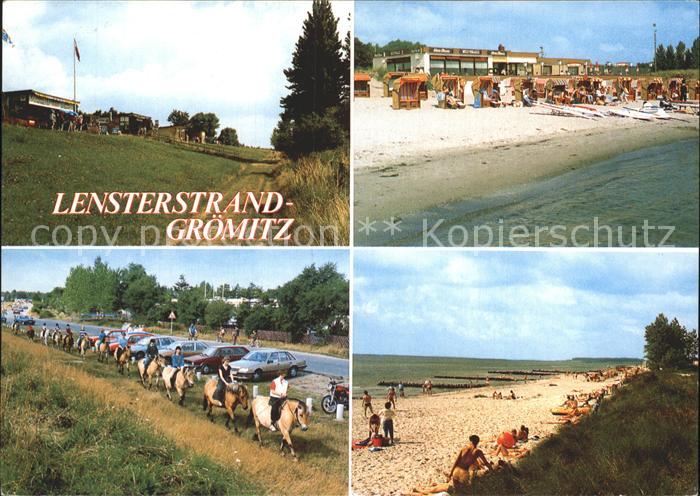 Lensterstrand Strand Reiter am Parkplatz
