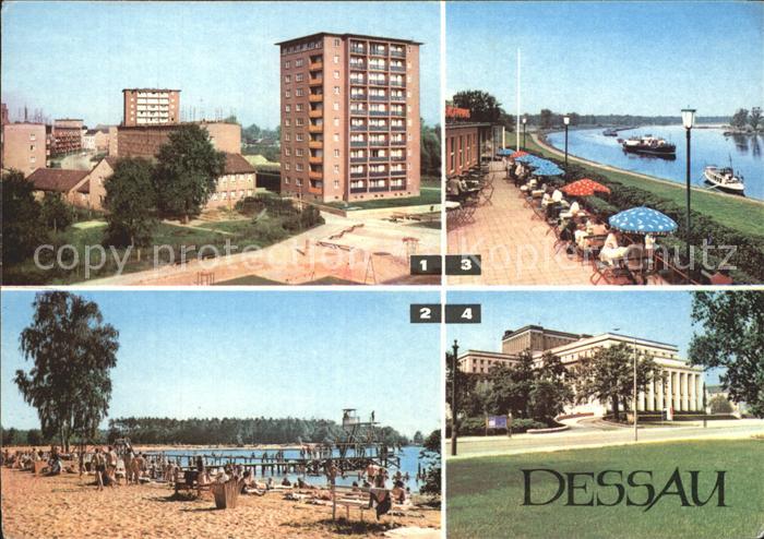 Dessau-Rosslau Am Roten Stern Strandbad Adria Landestheater HO Gaststaette Kornh