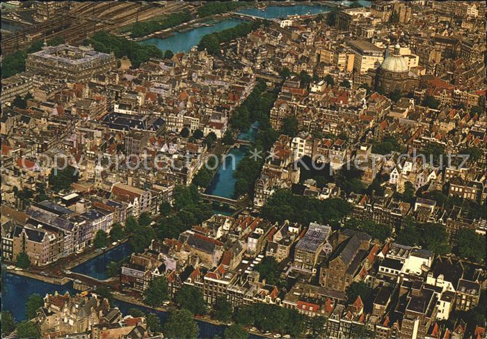 Amsterdam Niederlande Fliegeraufnahme altes Zentrum