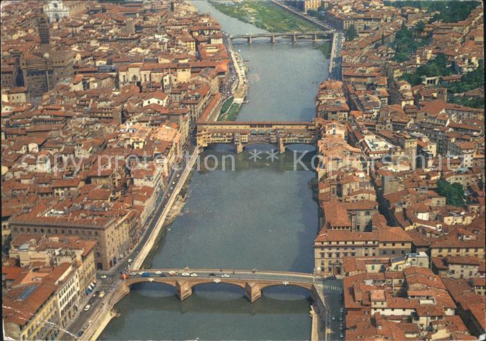Firenze Florenz Luftansicht Arno Bruecke