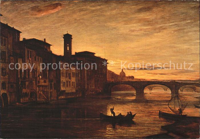 Firenze Florenz Arno Dreifaltigkeitsbruecke