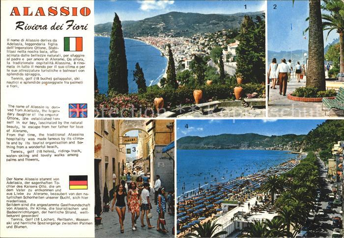 ALAssIO Savona Liguria IT Blumenriviera Strand Ortsansicht