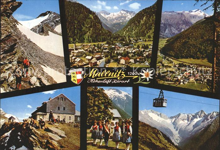 Mallnitz Kaernten Aufstieg Ankogel Ortsansicht Tauerntal Geiselkopf Trachtenkape