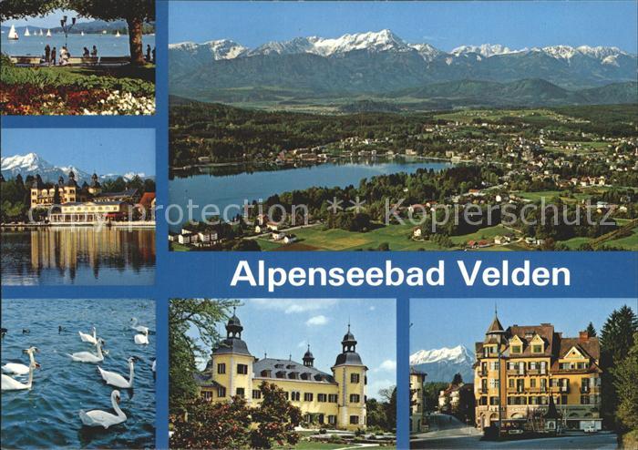 Velden Woerthersee Strandpromenade Schloss Alpenseebad krawankenkette