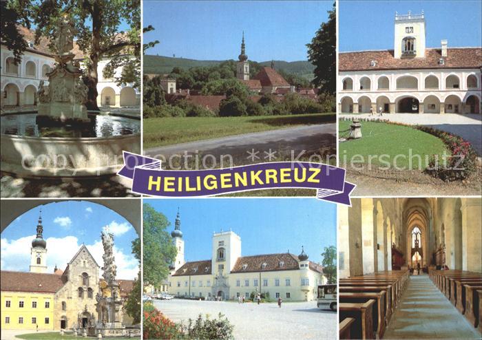 Heiligenkreuz Niederoesterreich Zisterzienser Abtei Josefsbrunnen Stiftshof Drei