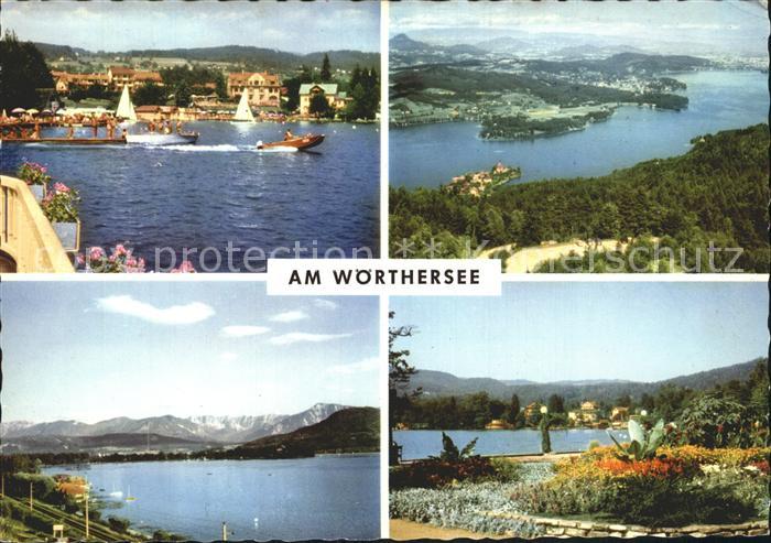 Kaernten Woerther See Velden Blick vom Pyramidenkogel