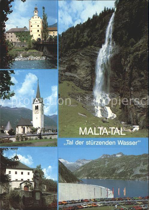 Fallbach Maltatal Wasserfall Gmuend unteres Tor Gotische Pfarrkirche Schloss
