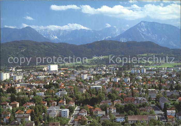 Klagenfurt Woerthersee Koschuta Ferlacher Horn Ortsansicht