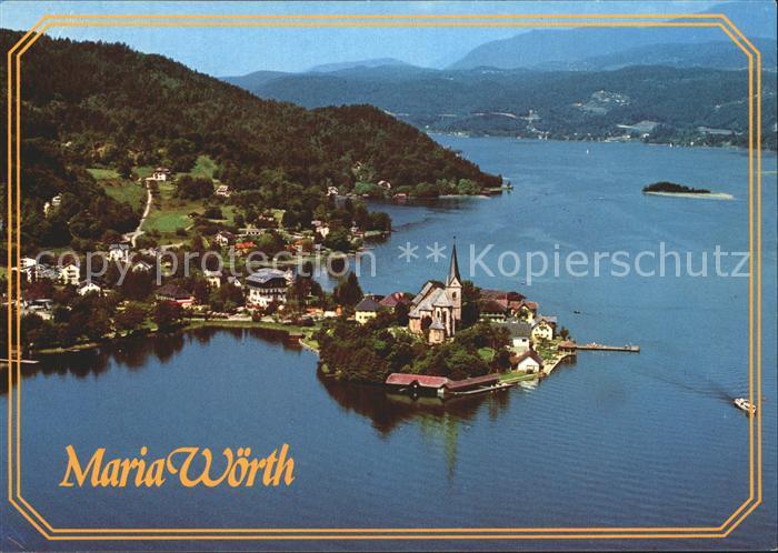 Maria Woerth Woerthersee Wallfahrtsort Badeort Luftbild