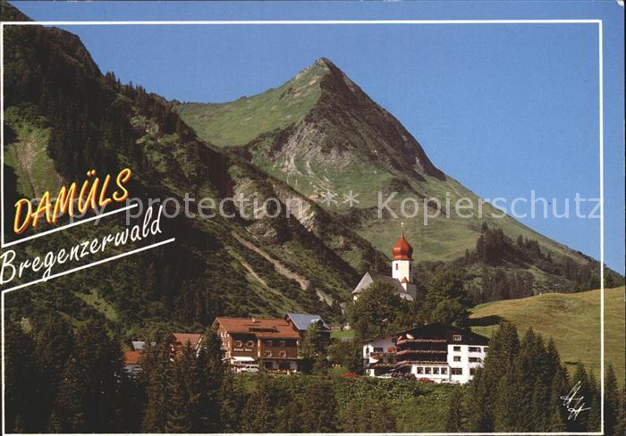Damuels Vorarlberg Kleines Damuelser Horn Ortsansicht Kirche