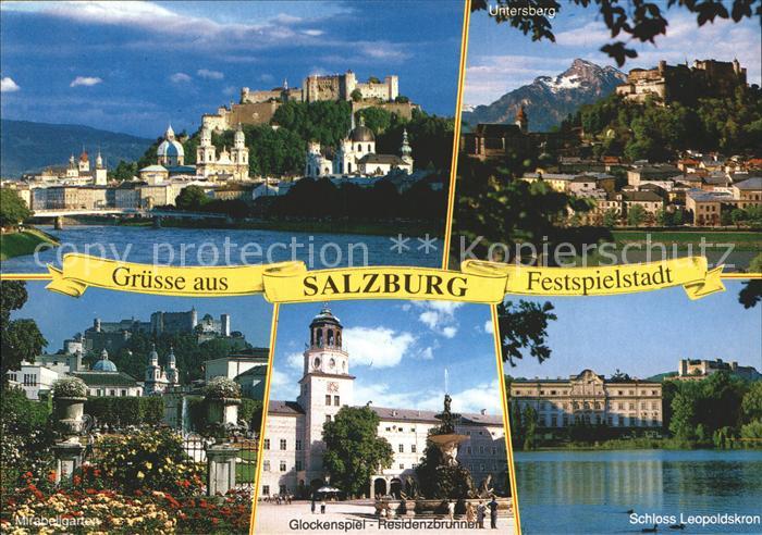 Salzburg Oesterreich Hohe Salzburg Schloss Leopoldskron Hellbrunn Glockenspiel