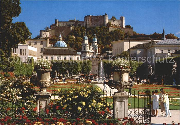 Salzburg Oesterreich Mirabellgarten Hohe Salzburg