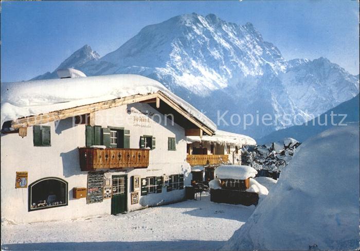 Ramsau Berchtesgaden Berggasthof Zipfhaeusl Sahnegletscher Watzmann