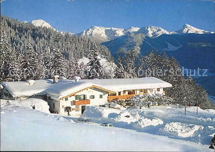 Ramsau Berchtesgaden Berggasthof Zipfhaeusl Sahnegletscher Winterlandschaft
