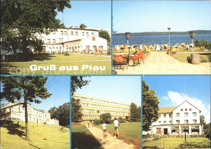 Plau Mecklenburg FDGB Erholungsheim Emil Otto Otto Brass Waldheim Blick von Terr