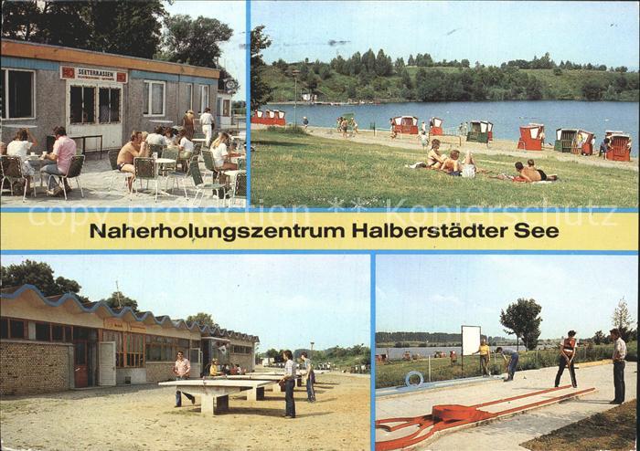 Halberstadt Naherholungszentrum See Strand Minigolf Tischtennis