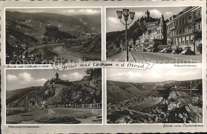 Cochem Mosel Panorama Moseltal Moselstrasse Promenade Pinnenkreuz