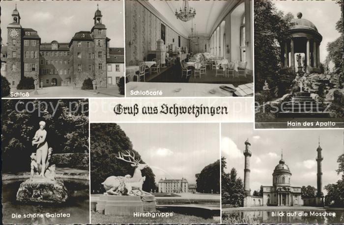 Schwetzingen Schloss Schlosscafe Hain des Apollo Moschee Hirschgruppe Galatea St