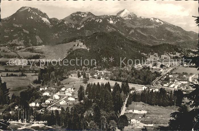 Aurach Hammer Panorama gegen Wendelsteingebirge