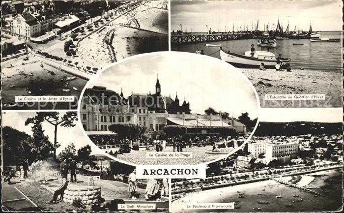 Arcachon Gironde Jetee d Eyrac Estacade au Quartier d'Hiver Boulevard Promenade